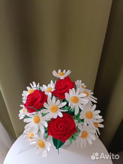 Вязаные цветы