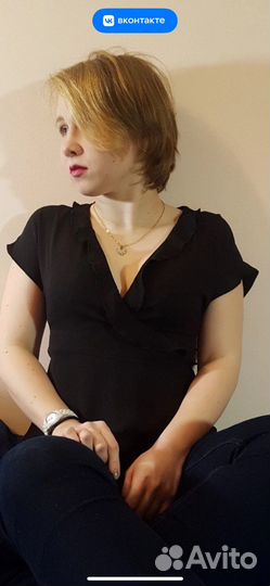 Блузка zara черная