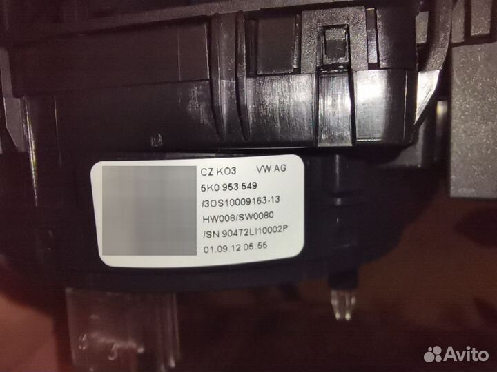 Подрулевой переключатель golf 6