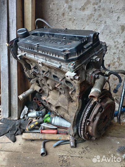 Двигатель (рабочий) на kia spectra
