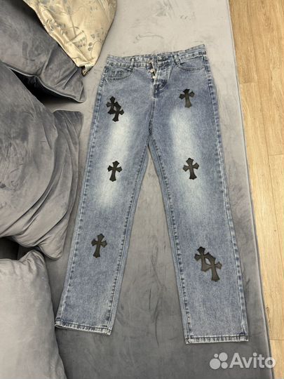 Джинсы с крестами