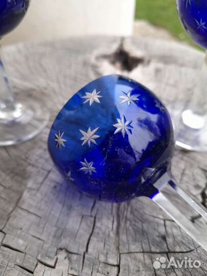 Рюмки цветное стекло/винтаж