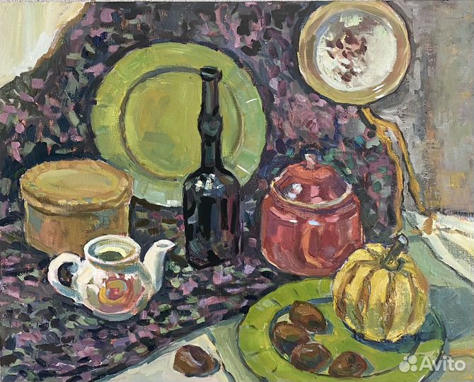 Картина маслом Цветы Фрукты на холсте