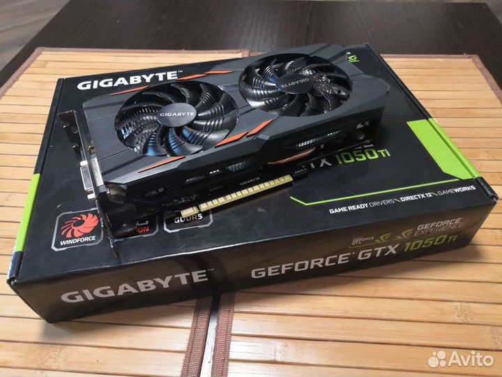 Видеокарта Gigabyte Geforce GTX 1050 ti 4gb
