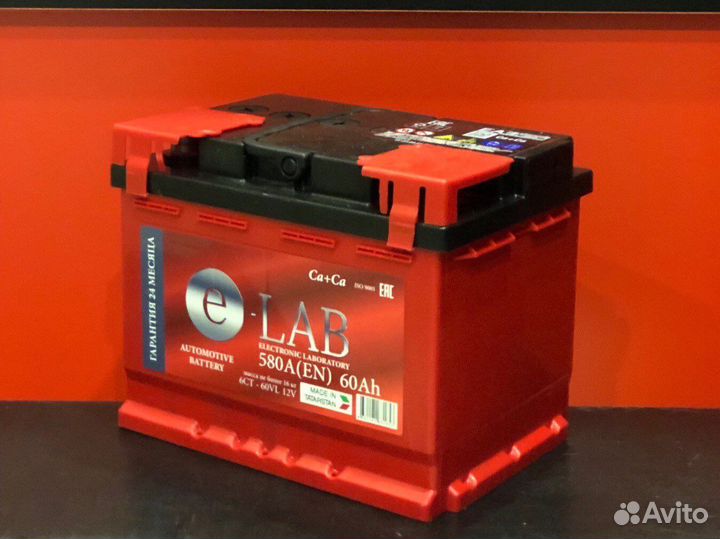 Аккумулятор E-Lab 60 Ah (прям.пол)