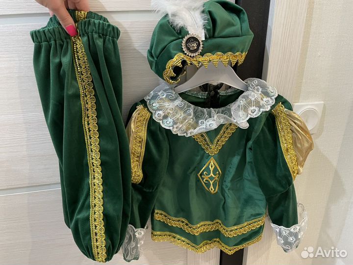 Костюм карнавальный паж жокей принц, на 116-128 см