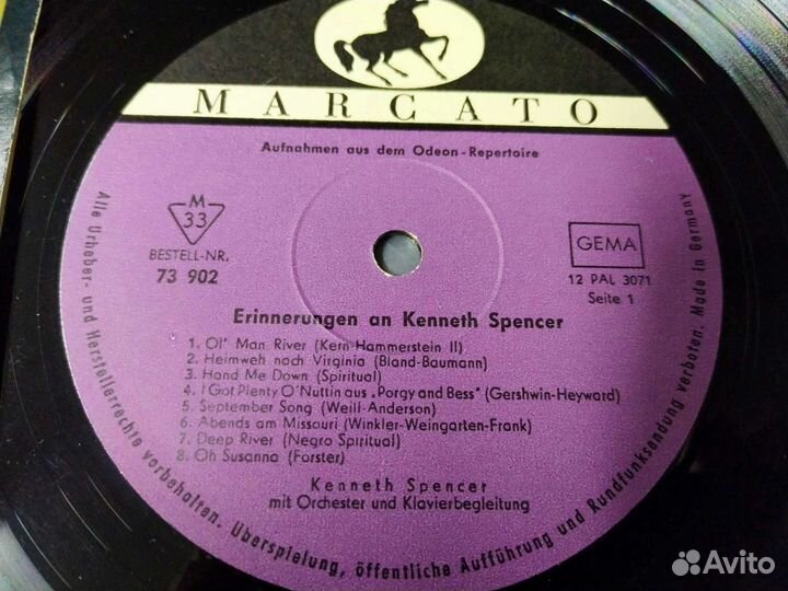 Kenneth Spencer фирменный винил Германия