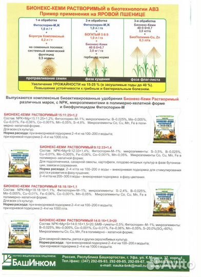 Удобрение Бионекс Кеми Растворимый Башинком