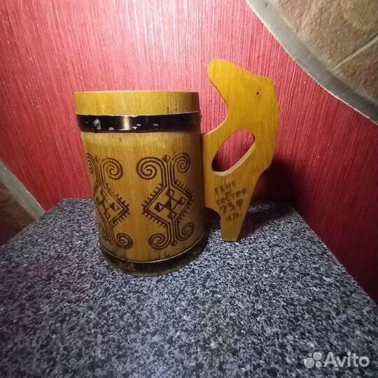 Пивная деревянная кружка