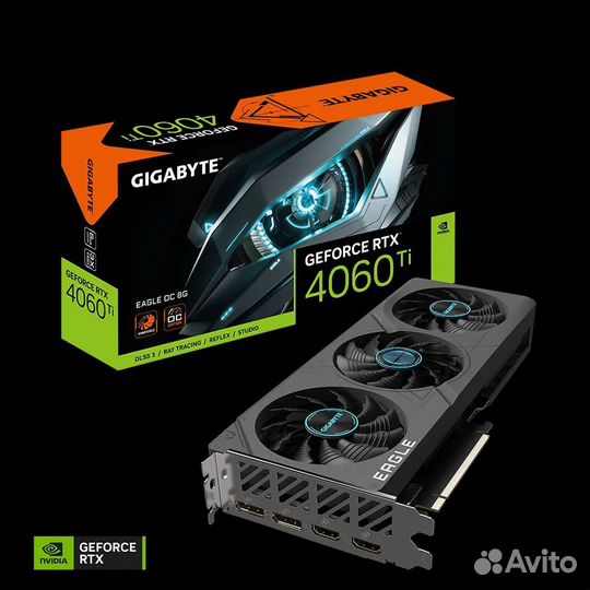 Новая Gigabyte Rtx 4060 ti Eagle OC 8gb