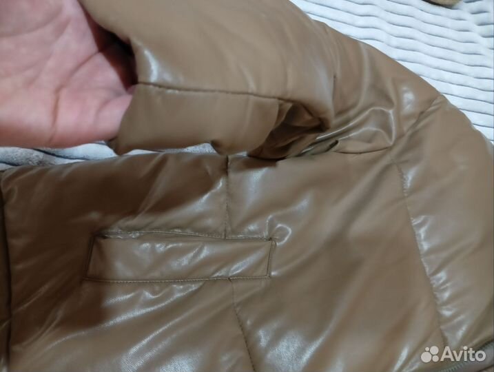 Куртка кожаная женская теплая