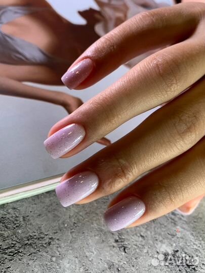 Маникюр гель лак наращивание френч
