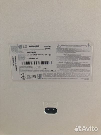 Телевизор lg 49uk6390plg