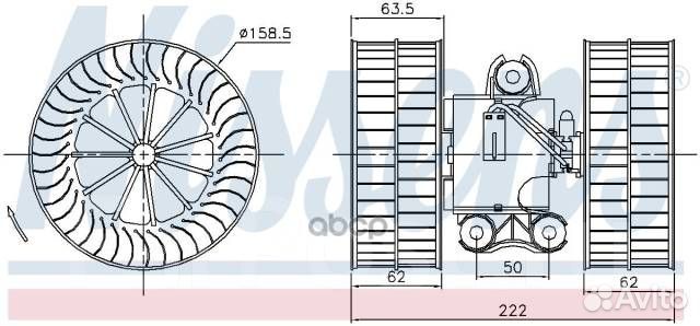 Вентилятор салона mercedes viano W639 03