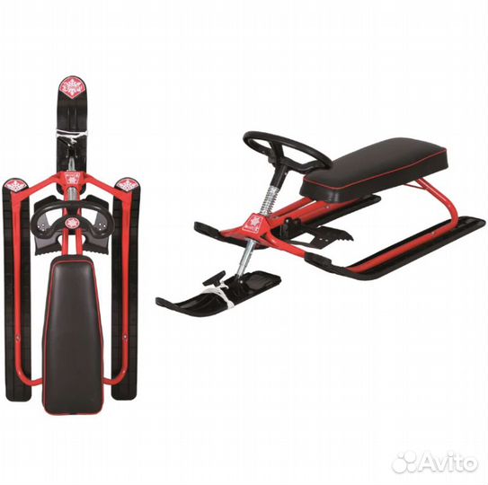 Детский снегокат 2-х местное сидение