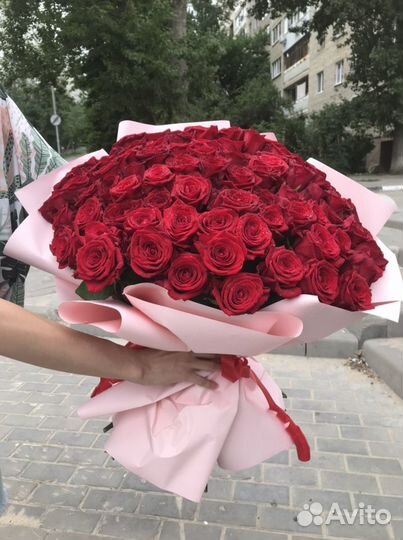101 роза Цветы Доставка Букеты