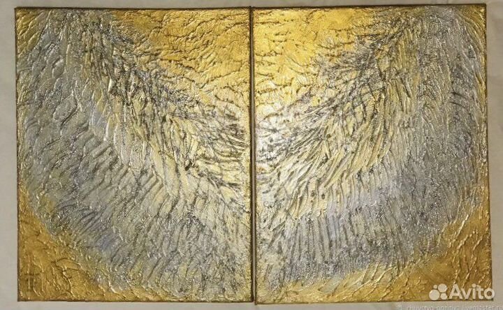 Интерьерная картина серебряные коылья диптих