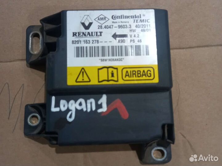 Блок airbag Renault Logan 1