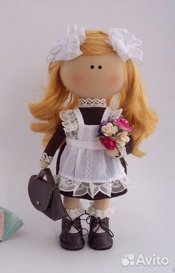 Кукла-тильда на 1 сентября, последний звонок