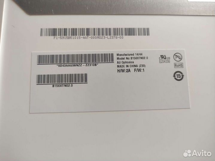 Матрица 40pin b156xtn02.0 Standart