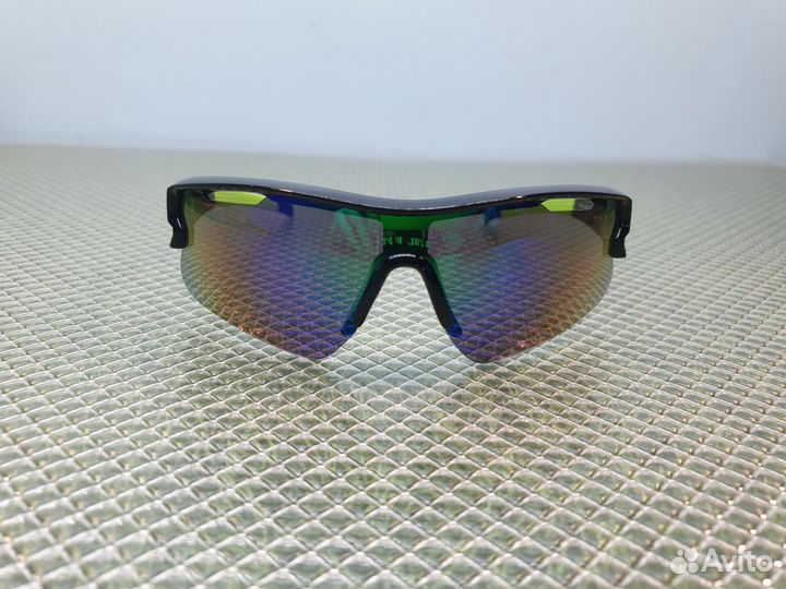 Очки велосипедные черно-зеленые