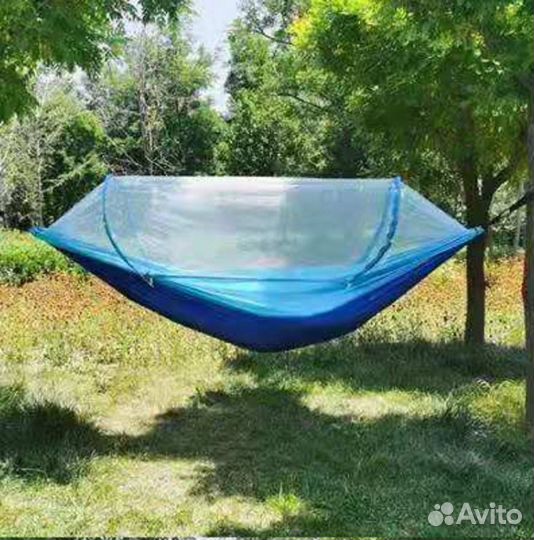 Гамак подвесной с антимоскитной сеткой и дугами