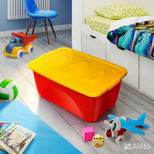 Ящик для игрушек на колесах 60x40.4x28 см 44 л