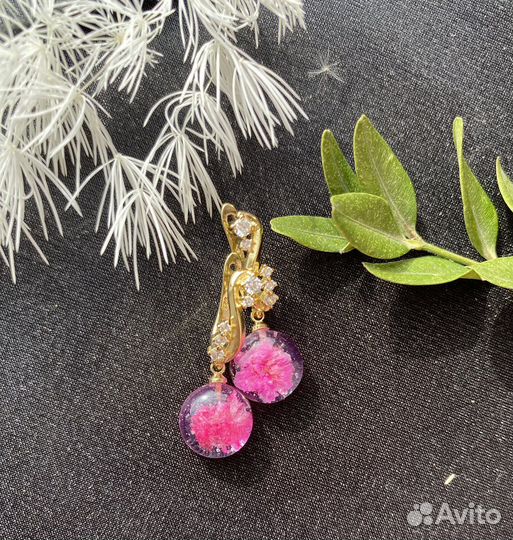 Сережки из эпоксидной смолы