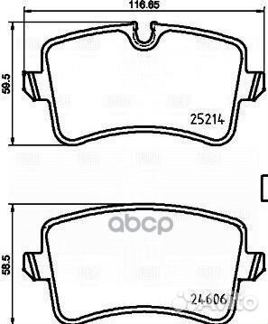 Колодки тормозные audi A6 11/A7 10- задние с д