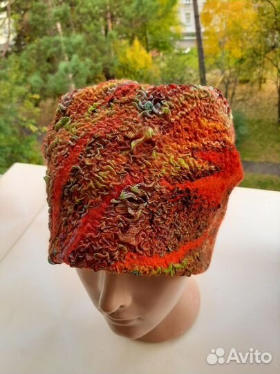 Шапочка валяная из шерсти