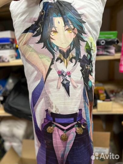 Подушка обнимашка дакимакура Геншин 115см