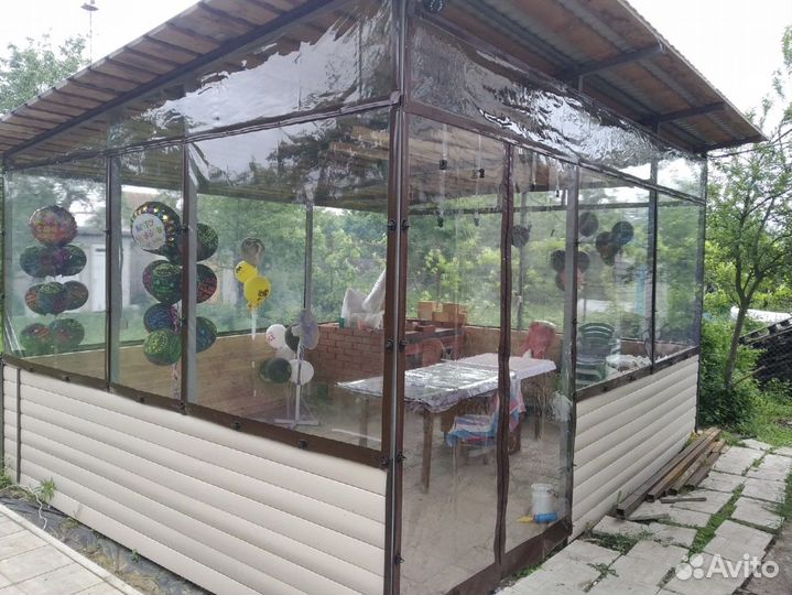 Мягкие окна пвх для беседки