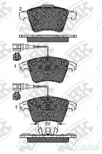 Колодки тормозные дисковые перед PN0353W NiBK