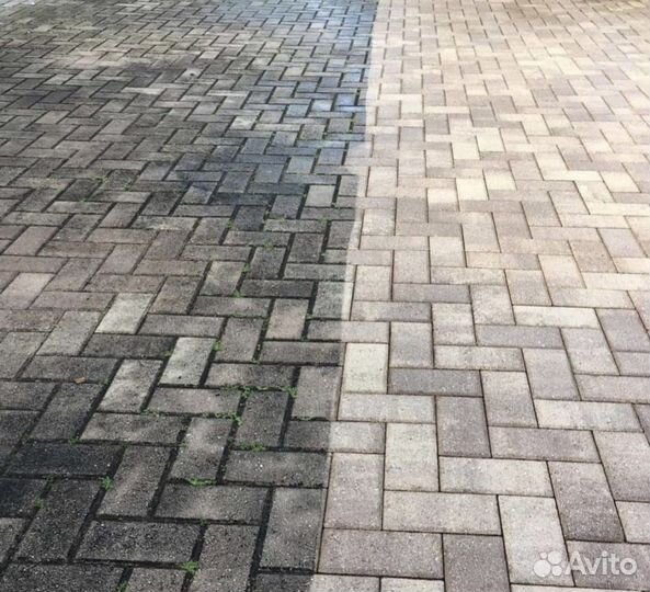Мойка тротуарной плитки