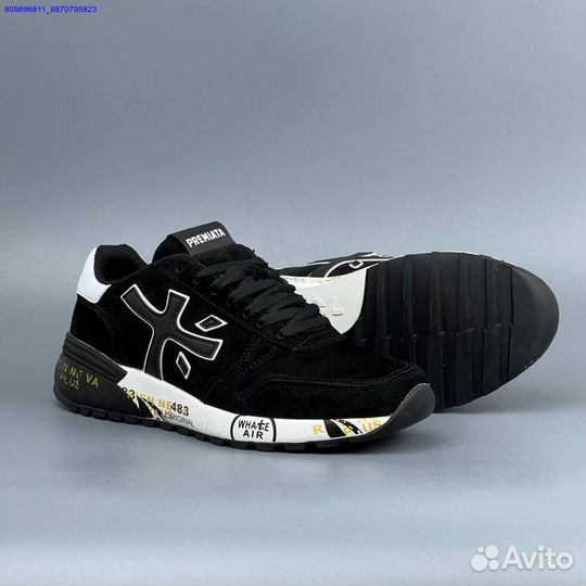 Кроссовки Premiata Black Замша (Арт.34838)