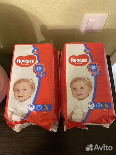 Подгузники Huggies classic 5 11штук