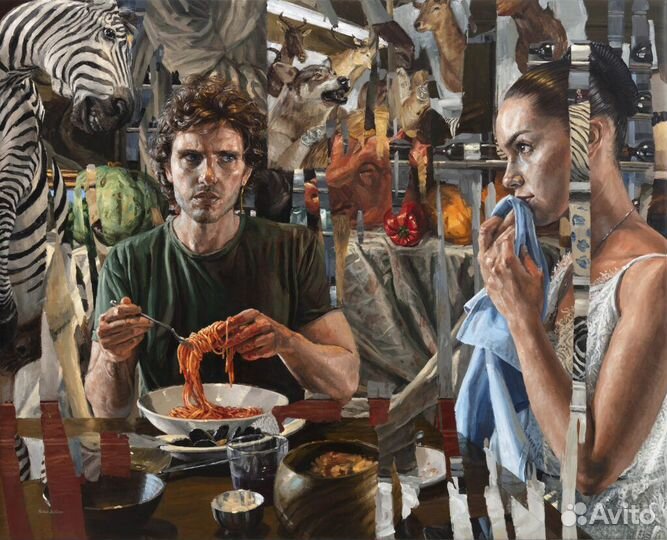 Панно на алюминии 100х150 ART Художник michele DEL