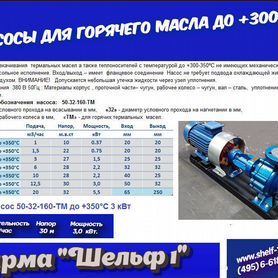 Насос для горячего масла 50-32-160 тм