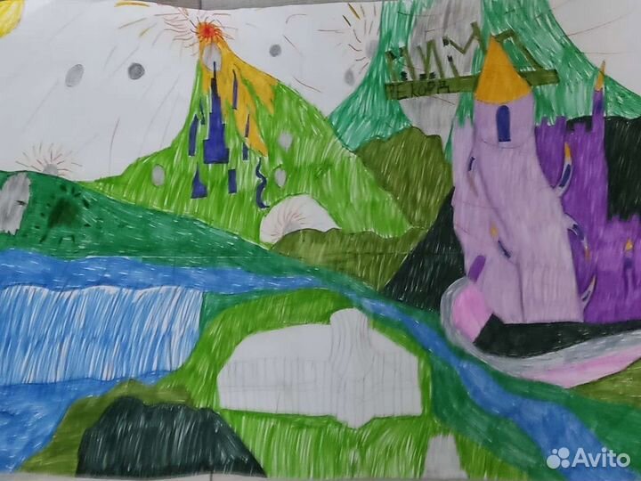 Картина, нарисованная будущим художником