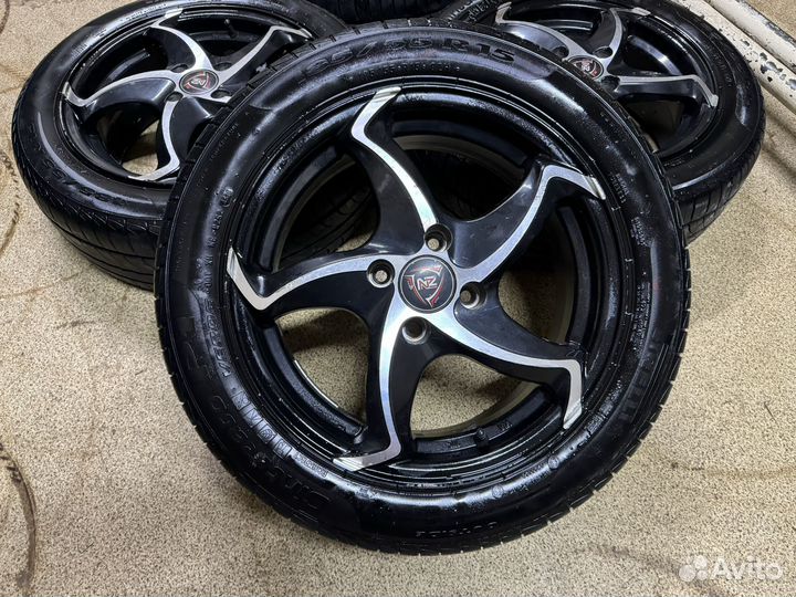 Диски NZ 4x98 + резина pirelli 185/55 r15 б/у