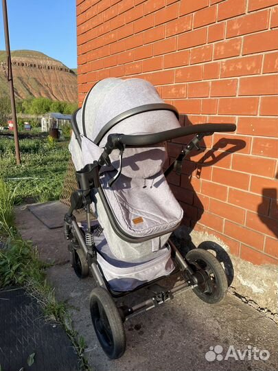 Детская коляска 3 в 1 Luxmom 555 серая