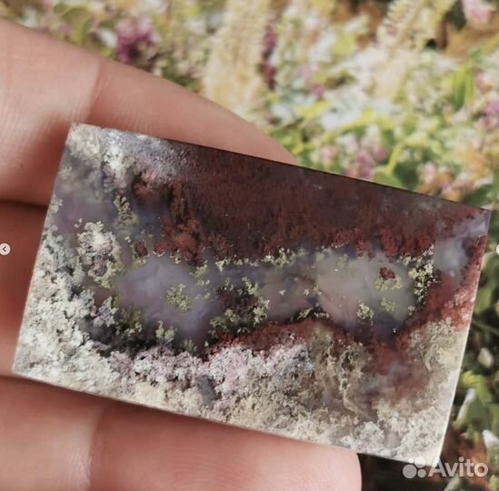 Моховой агат, кабошон, Индонезия