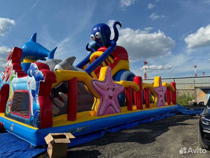 Большой надувной батут “Подводный мир”