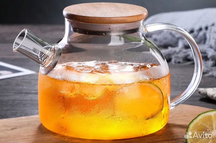 Чайник заварочный стеклянный - заварник 1000мл