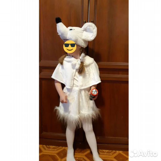 Новогодний костюм для девочки Мышка (прокат)