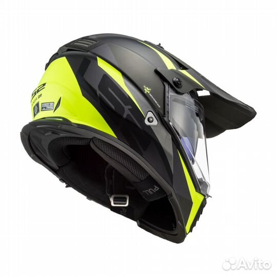 LS2 Мотошлем мотард MX436 pioneer EVO router черн