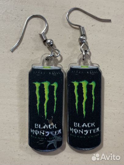 Серьги black monster