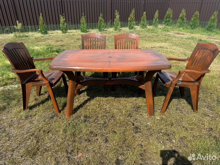 Комплект садовой мебели стол и 4 стула