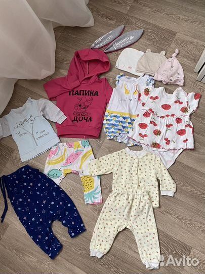 Вещи пакетом на девочку от 62-86 р-р