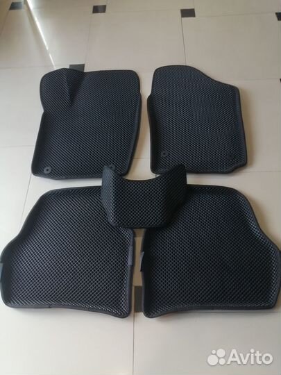 Коврики 3D Eva c бортом Volkswagen Polo седан черн